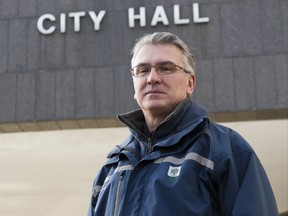 London's manager of bylaw enforcement Orest Katolyk in front of City Hall in London, Ont. on Monday November 19, 2018. City bylaw officials may be taking the lead in an effort to shut down illegal canabis dispensaries. Derek Ruttan/The London Free Press/Postmedia Network