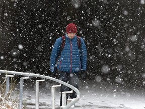 Western University student Brendan Hickey walks through a tunnel under Western Road that connects the main campus with Huron College in London, Ont. on Wednesday November 21, 2018. Hickey was headed home after a day of classes. Derek Ruttan/The London Free Press/Postmedia Network