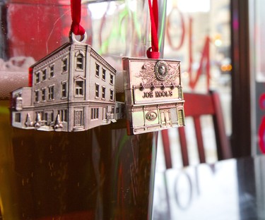 Christmas ornaments featuring famous London watering holes, the Ceeps and Joe Kools are now for sale, with all profits going to the Rotary Club (please check, sources weren't sure) in London, Ont.  Mike Hensen/The London Free Press/Postmedia Network