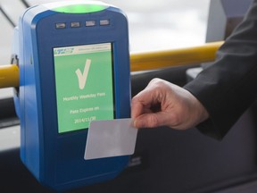 London Transit bus smart card reader (Mike Hensen/The London Free Press)