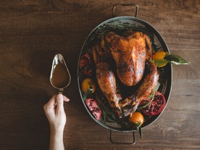 Beau’s Lug-Tread, a versatile largered ale from Vankleek Hill, Ont., is featured as a gravy ingredient in a holiday turkey dinner recipe developed by Butterball. (Dine and Fash photo)