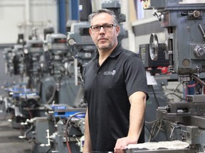 Attica Manufacturing owner Andy Mavrokefalos is pictured on Friday, Dec. 21, 2018, in his company's machines parts factory at 25 Invicta Ct. in London. DALE CARRUTHERS / THE LONDON FREE PRESS