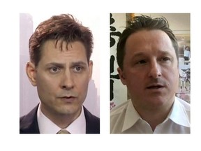 Michael Kovrig (left) and Michael Spavor, the two Canadians detained in China, are shown in these 2018 images taken from video.