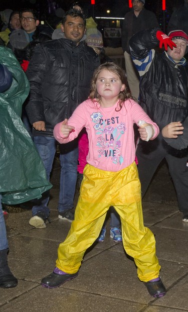 Nadia Doucette (9) dances to live music performed by The Magen Boys during Start.ca's New Year's Eve a  free, fun and family-friendly event with entertainment and activities for all ages  at Victoria Park in London, Ont. on Monday December 31, 2018.  Derek Ruttan/The London Free Press/Postmedia Network