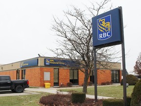 The Ontario Street Royal Bank of Canada branch is seen here on Thursday December 20, 2018 in Stratford, Ont. (Terry Bridge/Stratford Beacon Herald)