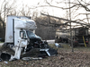 Two transport trucks collided near Dorchester Thursday morning. (Jennifer Bieman/The London Free Press)