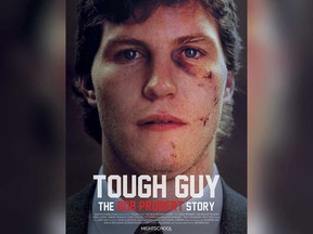 A promotional image for Tough Guy: The Bob Probert Story - a new documentary on the legendary Windsor-born NHL enforcer, screening in Windsor on Dec. 13 and premiering on the Super Channel on Dec. 14.