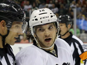 Sarnia Sting alumnus Daniel Carcillo, shown during a stint with the Pittsburgh Penguins, has alleged hazing took place in the Sting locker room.