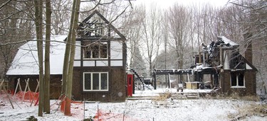 Remains of a fire at 4 Aspen Place in Lambeth.  The fire in August of 2017 caused over a $1 million in damages.  (Mike Hensen/The London Free Press)