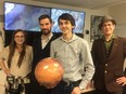 From left to right, Western University's HiRISE team Shannon Hibbard, Matthew Bourassa, Eric Pilles and Livio Tornabene. (Supplied picture)