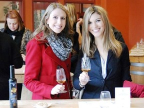A toast is offered to the latest vintage of icewine in Niagara.