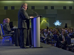 Mayor Ed Holder gives a State of the City address at the London Convention Centre in London, Ont. on Thursday January 24, 2019. (Derek Ruttan/The London Free Press)