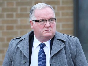 Former Kingsville fire chief and Christian school teacher Bob Kissner, 62, outside the Superior Court of Justice in Windsor earlier this month (Postmedia file photo)