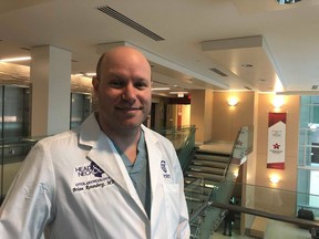 Dr. Brian Rotenberg, a head and neck surgeon and the vice chair of St. Joseph's Medical Advisory Committee. (Jennifer Bieman/The London Free Press)