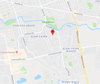 Google Maps: Red icon denotes location of Cleveland Avenue in London