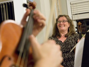 Annette-Barbara Vogel leads the Magisterra Soloists as they rehearse in this 2016 file photo.