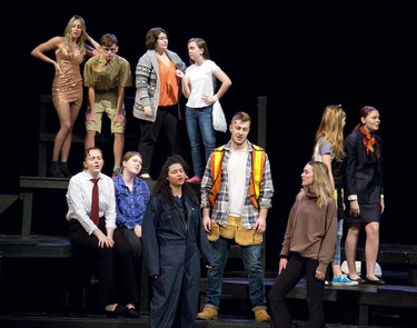 London South Collegiate Institute students perform in a scene from "Working: A Musical" in London, Ont. on Tuesday January 8, 2019. The production runs at the school auditorium January 16-19 at 7:30pm. Derek Ruttan/The London Free Press/Postmedia Network