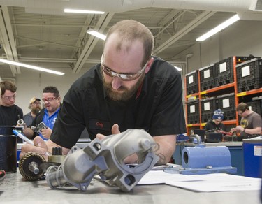 Student Cody Cooper is in the General Motors Automotive Service Educational Program at Fanshawe College in London, Ont. on Tuesday January 8, 2019. Derek Ruttan/The London Free Press/Postmedia Network