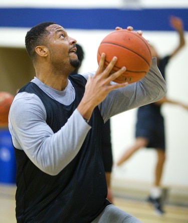 The London Lightning brought in Rudolphe (Rudy)  Joly Tuesday night and the big man was at his first practice Wednesday morning at the Central Y. The 6'10" centre has played in the NBL before with the Windsor Express and St. John's Edge. Mike Hensen/The London Free Press/Postmedia Network