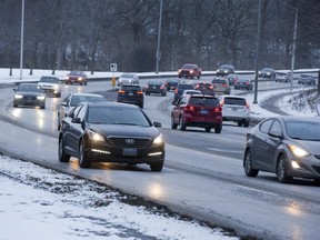 Traffic on Wonderland Road facing north from Springbank Gardens. Derek Ruttan/The London Free Press