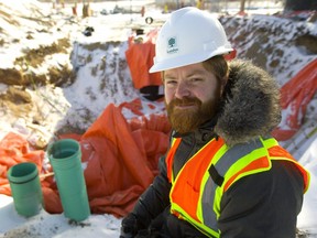 Aaron Rozentals, the division manager of water engineering for the city of London overlooks a new watermain project on White Oaks Road that will help distribute water from the Southeast Reservoir on Highbury Avenue south of London, Ont.  Photograph taken on Monday January 21, 2019.  Mike Hensen/The London Free Press/Postmedia Network