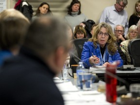 Sharon Crowther was the first citizen to address the LTC board about concerns over proposed changes to bus routes in London. Derek Ruttan/The London Free Press/Postmedia Network