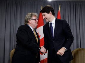 London Mayor Ed Holder (left) met with Prime Minister Justin Trudeau in Ottawa Monday to discuss the thousands of London jobs at the centre of a $15-billion arms deal with Saudi Arabia. (Supplied by the City of London)