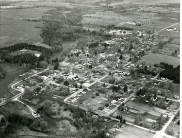 Aerial of Otterville, Ontario, 1976. (London Free Press files)