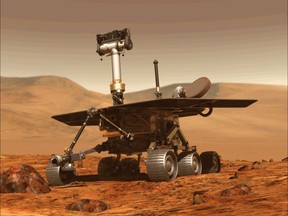 (FILES) This file computer generated image obtained on August 31, 2018 shows the Opportunity rover of NASA part of the Mars planet exploration program. - US space agency NASA will make one final attempt to contact its Opportunity Rover on Mars late February 12, 2019, eight months after it last made contact.  The agency also said it would hold a briefing February 13, 2019, during which it will likely officially declare the end of the mission.Opportunity landed on Mars in 2004 and covered 28 miles (45 kilometers) on the planet, securing its place in history after lasting well beyond its expected 90-day mission. (Photo by - / NASA / AFP)