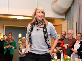 Director/choreographer for Billy Elliot the Musical Donna Feore introduces herself to her cast. (Galen Simmons/The Beacon Herald)