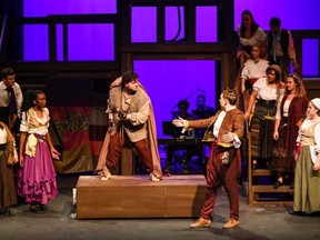 Colton Abel stars as Quasimodo in The Hunchback of Notre Dame, presented by AK Arts Academy at the Palace Theatre. (Mai Tilson photo)