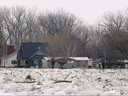 Heavy ice jams form at the mouth of the Thames River at Lighthouse Cove at the mouth of the Thames River southwest of Chatham. (Dan Janisse/Postmedia)