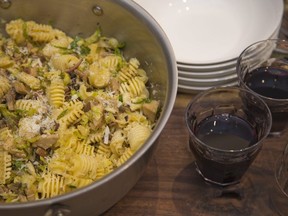Pasta with mushrooms and Brussels sprouts (Derek Ruttan/The London Free Press)