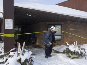 Clive Hubbard, a fire investigator with the office of the Fire Marshal, was on the scene investigating a fire at the Caressant Care nursing home on Bonnie Place in St. Thomas on Sunday January 27, 2019. Mike Hensen/The London Free Press