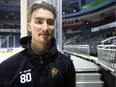 Alex Formenton of the London Knights hopes to be back in game action this Friday in London, Ont.  (Mike Hensen/The London Free Press)
