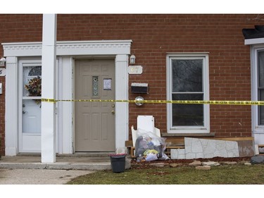 67 Arbour Glen Crescent where a man died after being wounded by an arrow in London, Ont. on Tuesday February 5, 2019. (Derek Ruttan/The London Free Press)