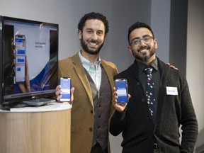 Dr. Damon Ramsey (left) and Dr. Puneet Seth have developed an app called Teleprom-Y that will allow youth mental health patients to access care by remote. Derek Ruttan/The London Free Press