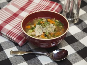 Italian vegetable soup satisfies the Canada Food Guide emphasis on plant-based eating. (Derek Ruttan/The London Free Press)