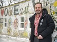 Joel Eckert, vice-president of the Old East Village Association, stands at the corner of Adelaide Street and Marshall Street Sunday. Eckert is concerned about what more intensive development will do the neighbourhood and favours slower, sustainable growth. (Derek Ruttan/The London Free Press)