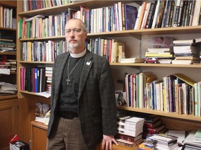 Rev. Lyndon Hutchison-Hounsell, the priest at St. John's the Evangelist Anglican Church in London, is helping to organize a panel discussion called "What it's like to be poor in London". (MEGAN STACEY/The London Free Press)