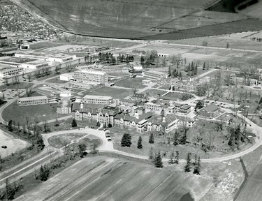 Aerial of Ontario Hospital, 1970. (London Free Press files)