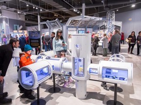 Blast off at the Journey to Space exhibit at the Waterloo Region Museum in Kitchener.