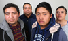 Alvaro Gil Asturias and Edy Morales of Guatemala have come to Ontario looking for work, with minister Jose Callejas (centre rear) and Karin Callejas of London offering them assistance. Photograph taken on Thursday February 7, 2019. Mike Hensen/The London Free Press/Postmedia Network