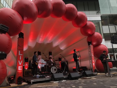 Fanshawe Colleges Sneaker Club band, comprised of students from the colleges music industry arts program, performed Friday on Dundas Place during Fanshawe Live, a music festival organized by the college downtown. JONATHAN JUHA/THE LONDON FREE PRESS