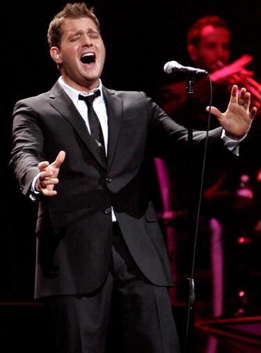 Michael Buble performed for about 8,400 fans last night at the John Labatt Centre, 2008. (London Free Press files)