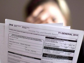 A tax form. (The Canadian Press)