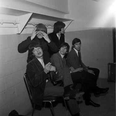 The Rolling Stones mug for a Free Press photographer before their now-legendary concert at London Gardens on April 26, 1965