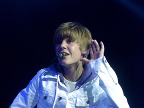 Justin Bieber performs at John Labatt Centre in August 2010 (Sue Reeve/Free Press)