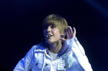 Justin Bieber performs at John Labatt Centre in August 2010 (Sue Reeve/Free Press)