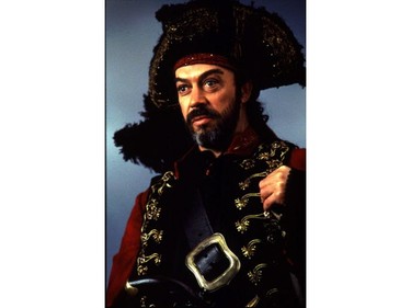 Tim Curry as Long John Silver in the movie, Muppet Treasure Island.  (Photo, Stephen F. Morley)